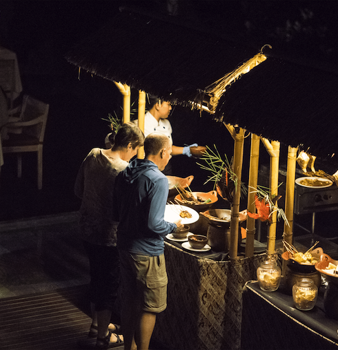 Live Grill Buffet and Balinese Fire Dance at The Kayon Resort Ubud